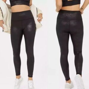 ▪️AERIE OFFLINE BLACK LEGGINGS / HIGH WAISTED / CRACKLED /XS
